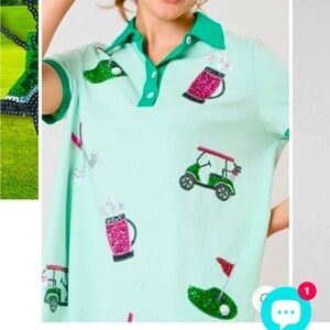 This is an amazing size small golf dress because this is a showstopper! Sequins